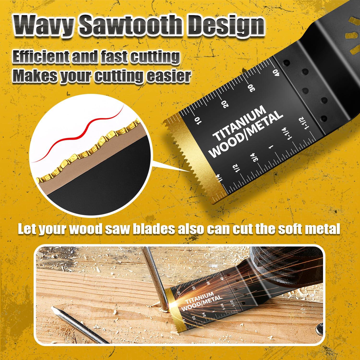 Kit 20 Hojas Oscilantes Hiinny para Madera y Metal