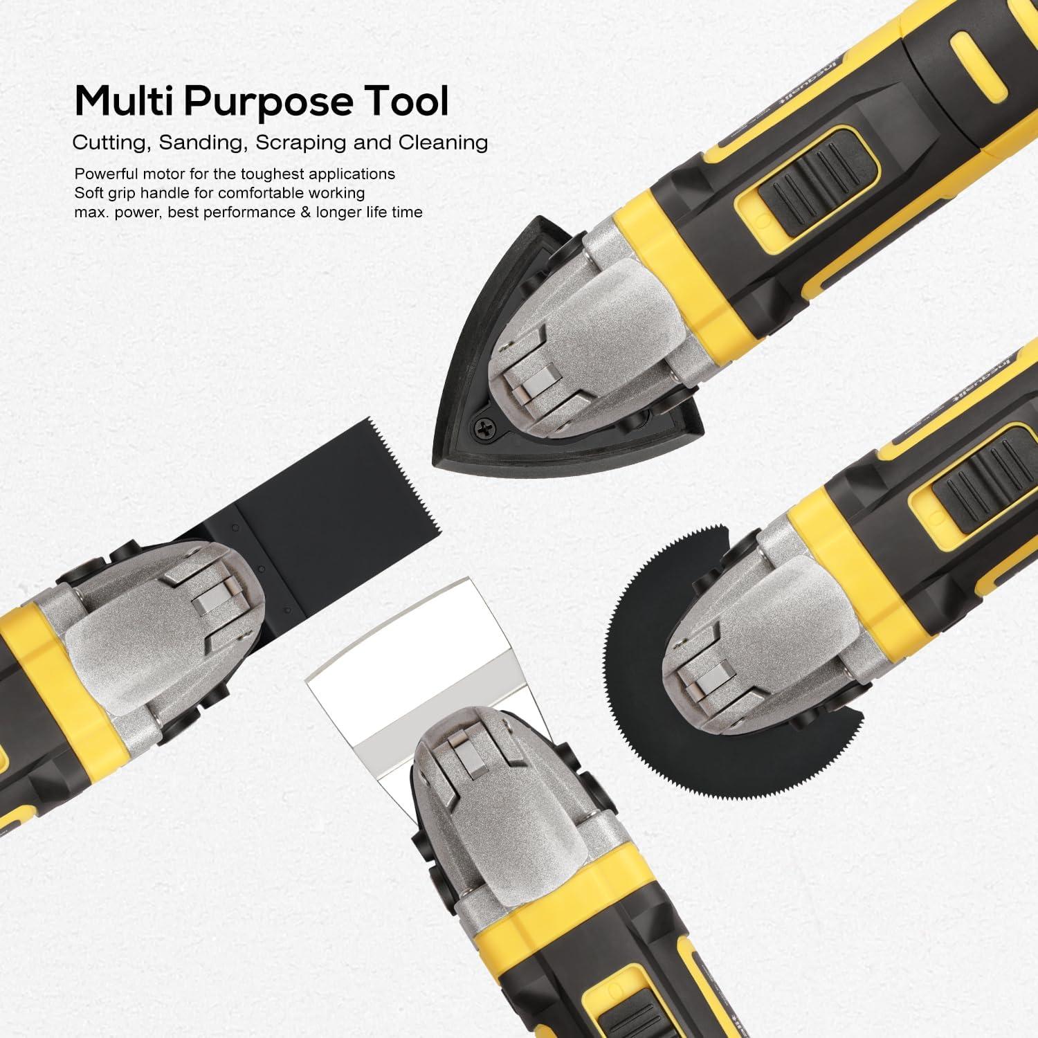 Herramienta Oscilante Inequalit 3.5A 6 Velocidades 30 Accesorios