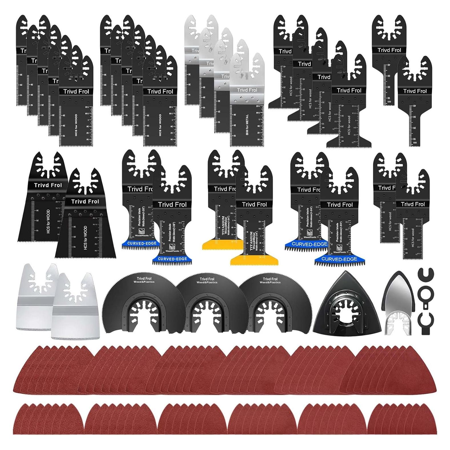 121 Cuchillas de Sierra Oscilante TrivdPro para Madera y Metal