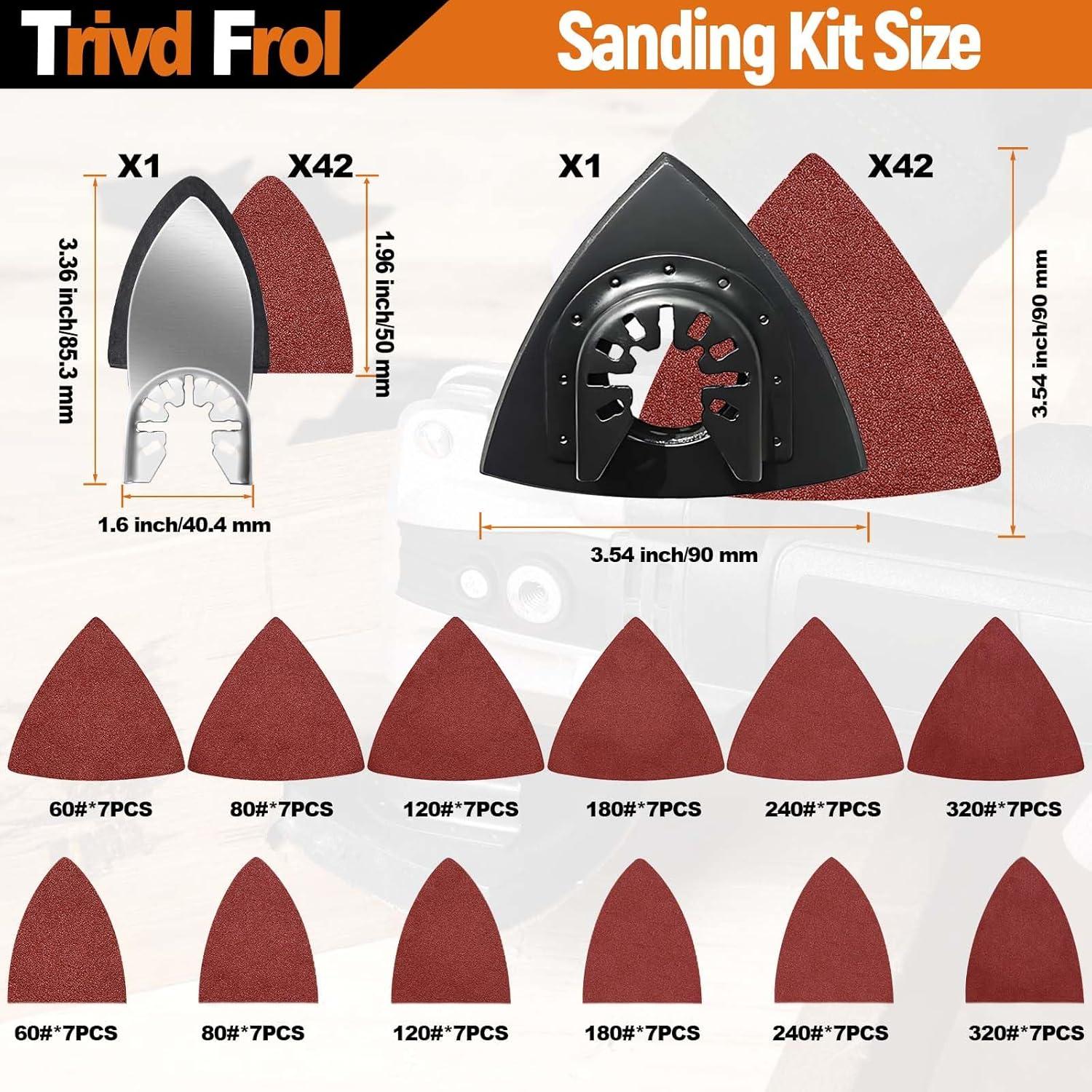 121 Cuchillas de Sierra Oscilante TrivdPro para Madera y Metal