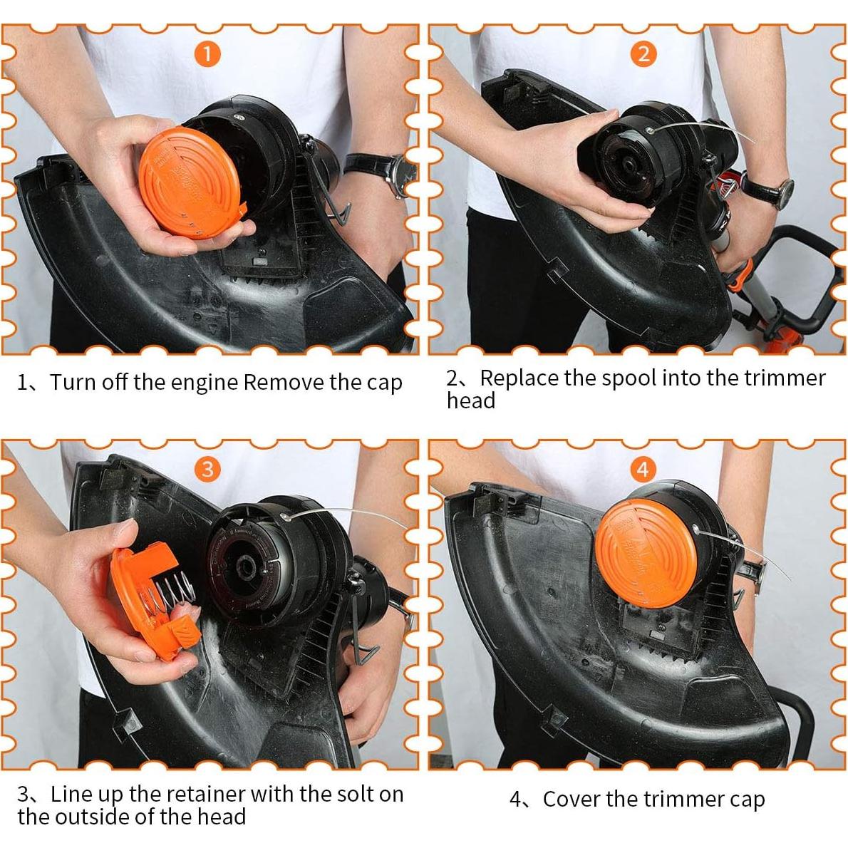 Línea de desmalezadora Black+Decker AF-100 6 bobinas 30 pies