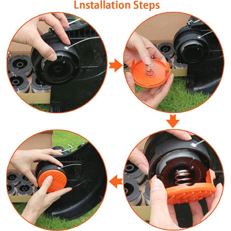 Tapa de Carrete RC-100-P Black & Decker 6 Piezas