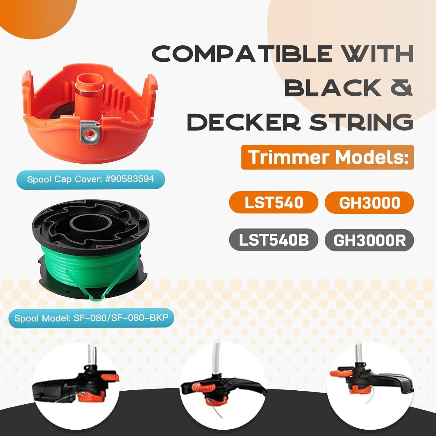 Carrete de Hilo Kousika SF-080 Compatible Black and Decker