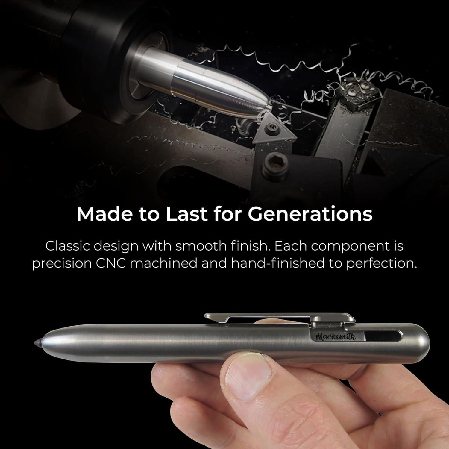 Marcador Permanente Retráctil Soul Built Titanio Punta Fina