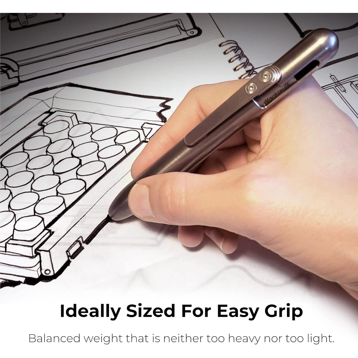 Marcador Permanente Retráctil Soul Built Titanio Punta Fina