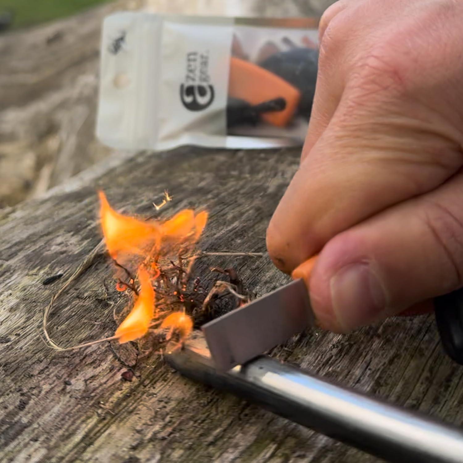 Kit Encendedor Supervivencia aZengear Barra Ferro 10cm