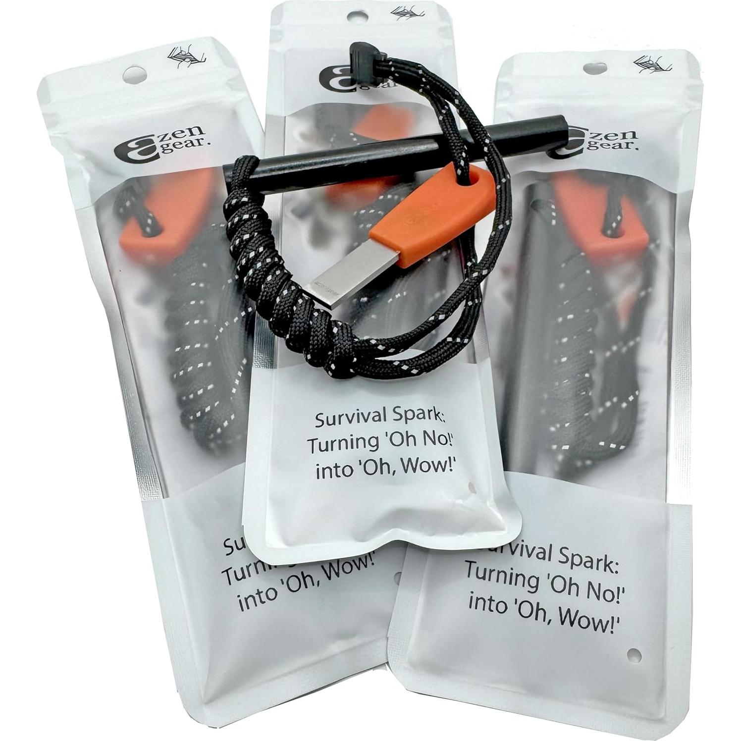 Kit Encendedor Supervivencia aZengear Barra Ferro 10cm