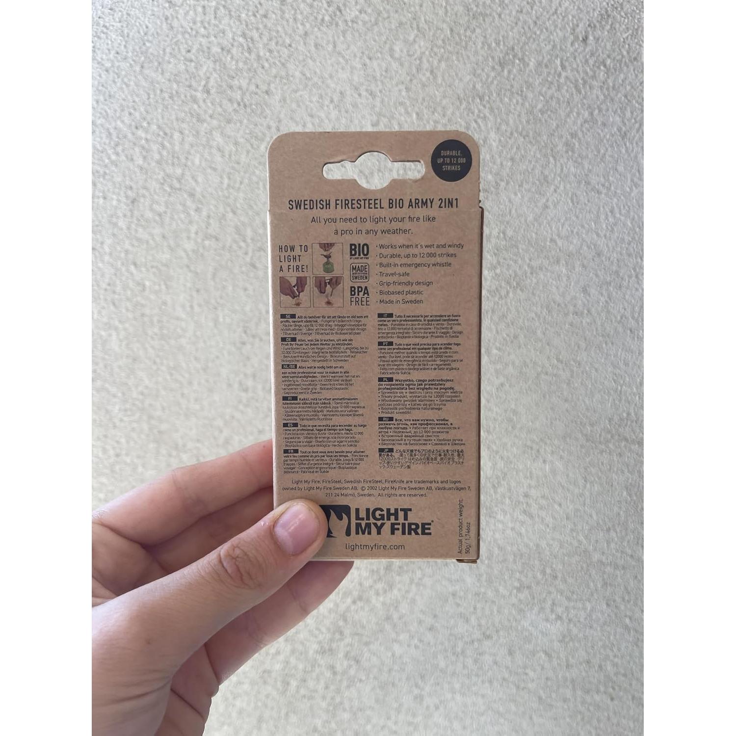 Encendedor de fuego Light My Fire FireSteel Army - Naranja