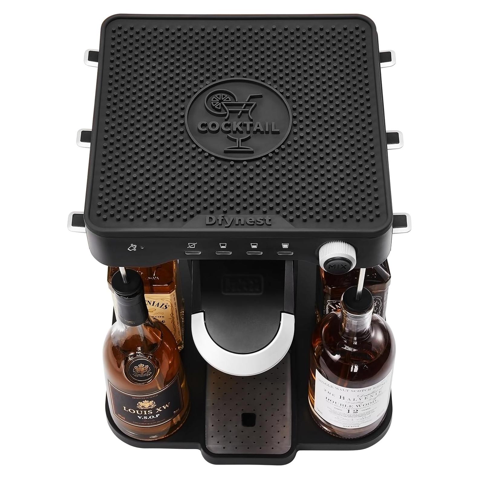 Dfynest Bar Mat Negro para Cocktail Maker BEV 27.7x27.2 cm