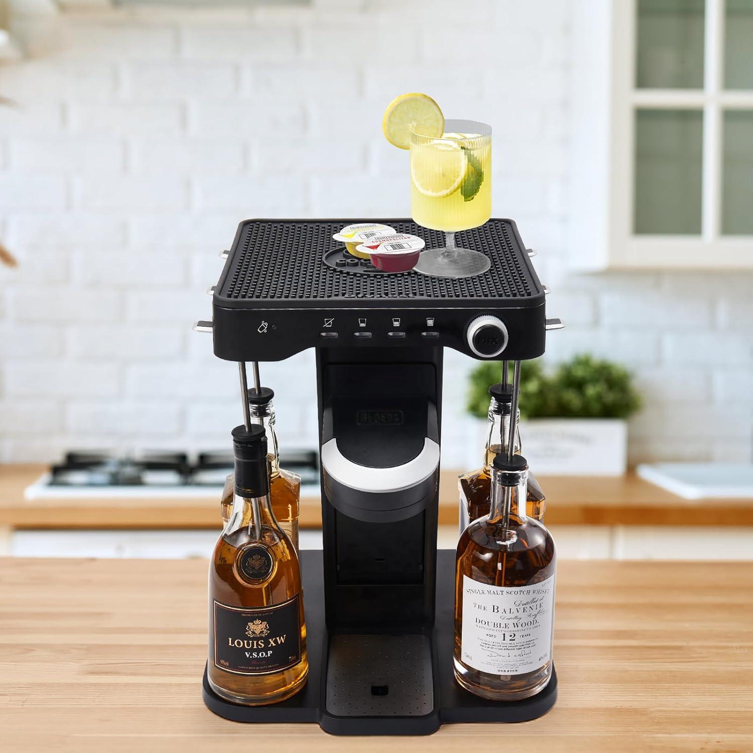 Dfynest Bar Mat Negro para Cocktail Maker BEV 27.7x27.2 cm