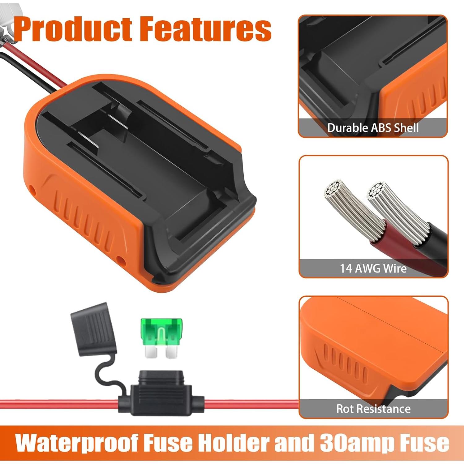 Adaptador URUN para Batería Black+Decker 20V MAX 30A