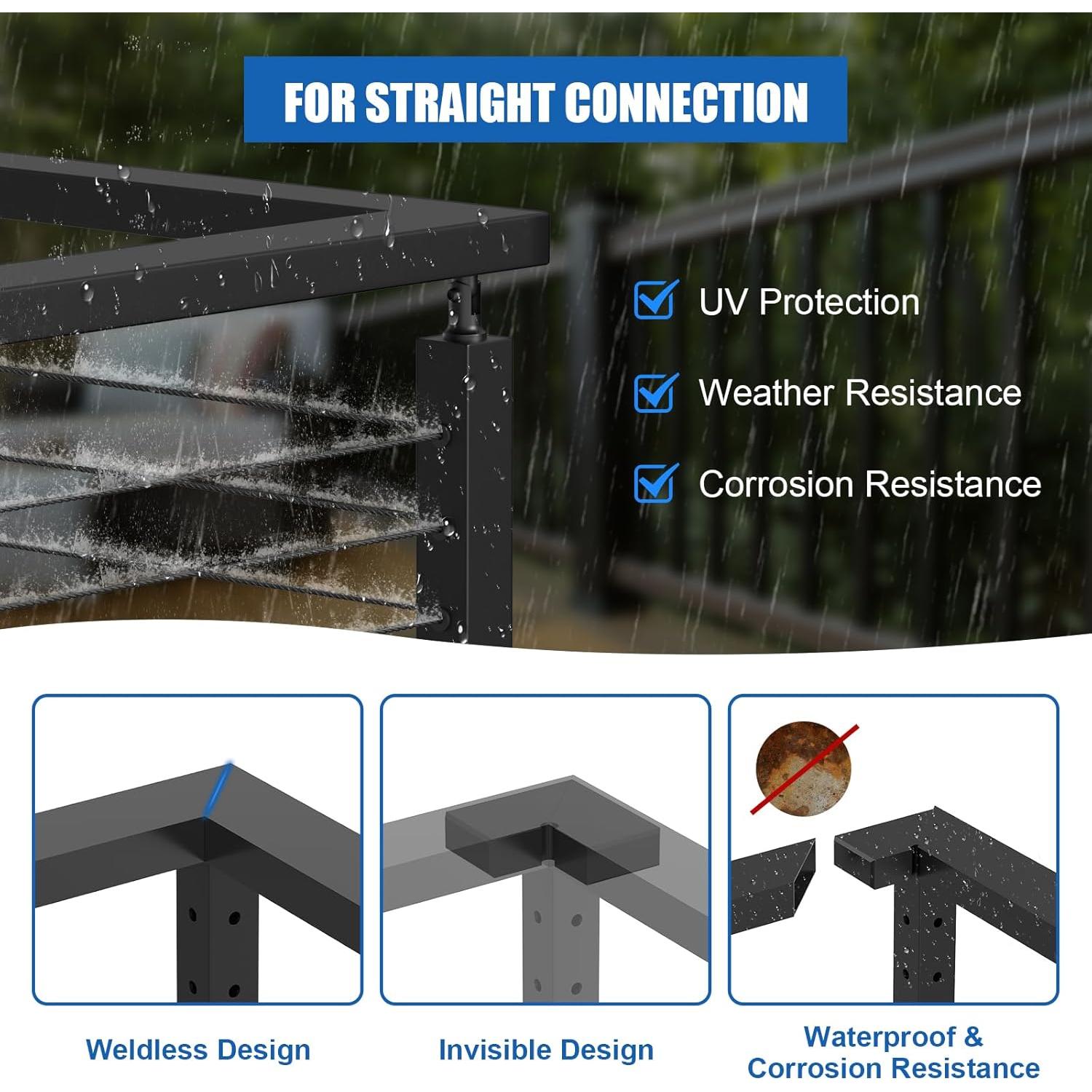 Conector de esquina PLANTOP para barandilla plana 90°
