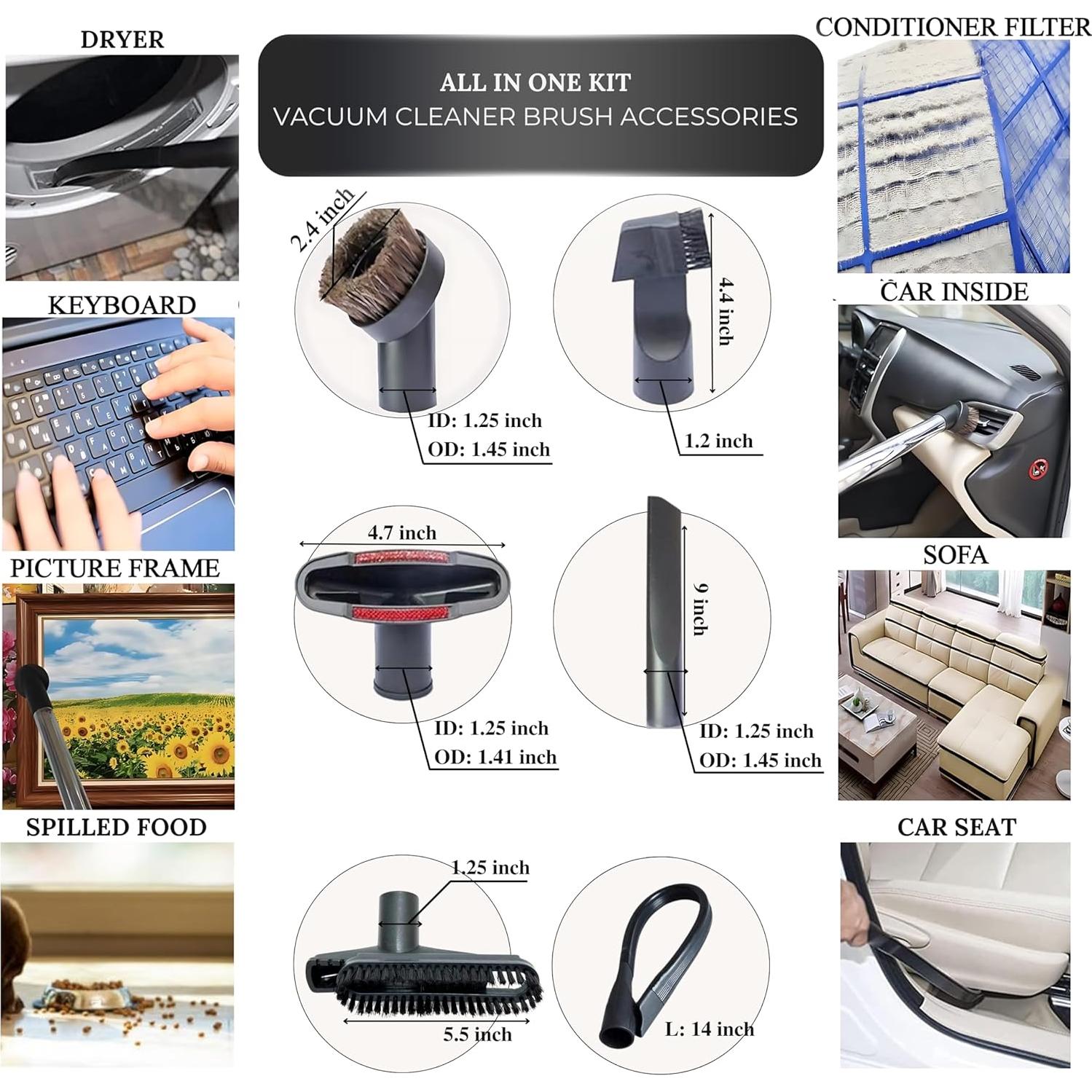 Kit de Adaptadores de Aspiradora VACEXT para Shark y Shop Vac