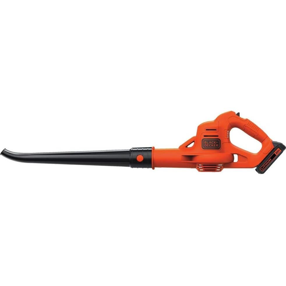 BLACK+DECKER Cordless Leaf Blower with Battery and Charger 20V MAX, Electric Leaf Blower 130 mph Air Speed, Lightweight Design (LSW221)