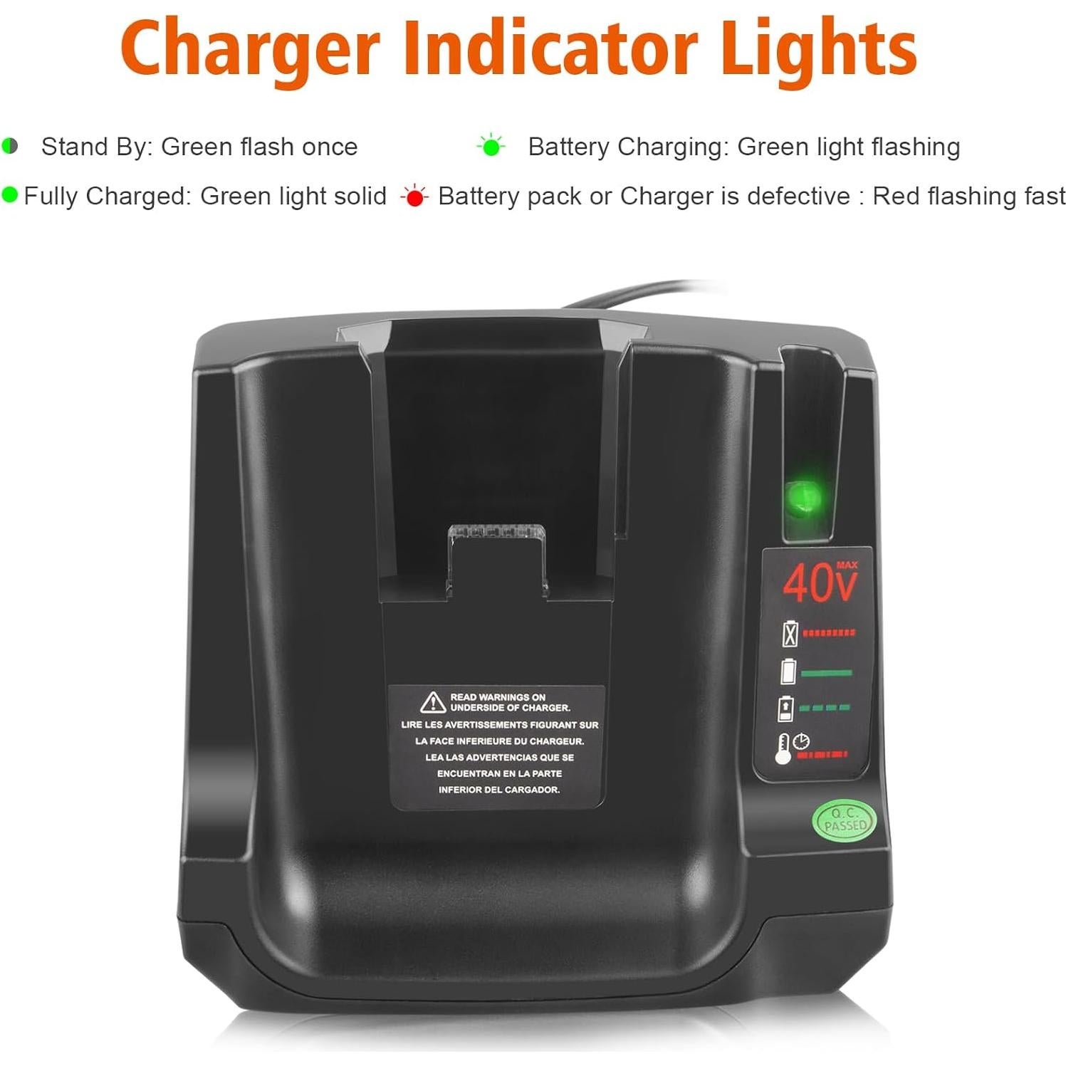 Batería de litio 3000mAh Black and Decker 40V + Cargador