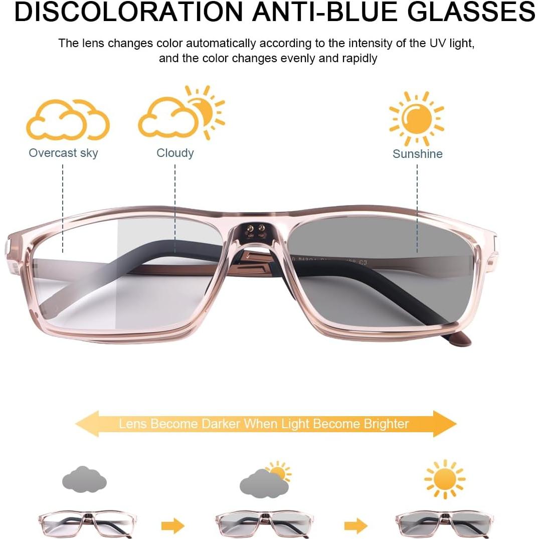 Gafas de Sol Foto-cromáticas Vepiant con Protección UV y Luz Azul