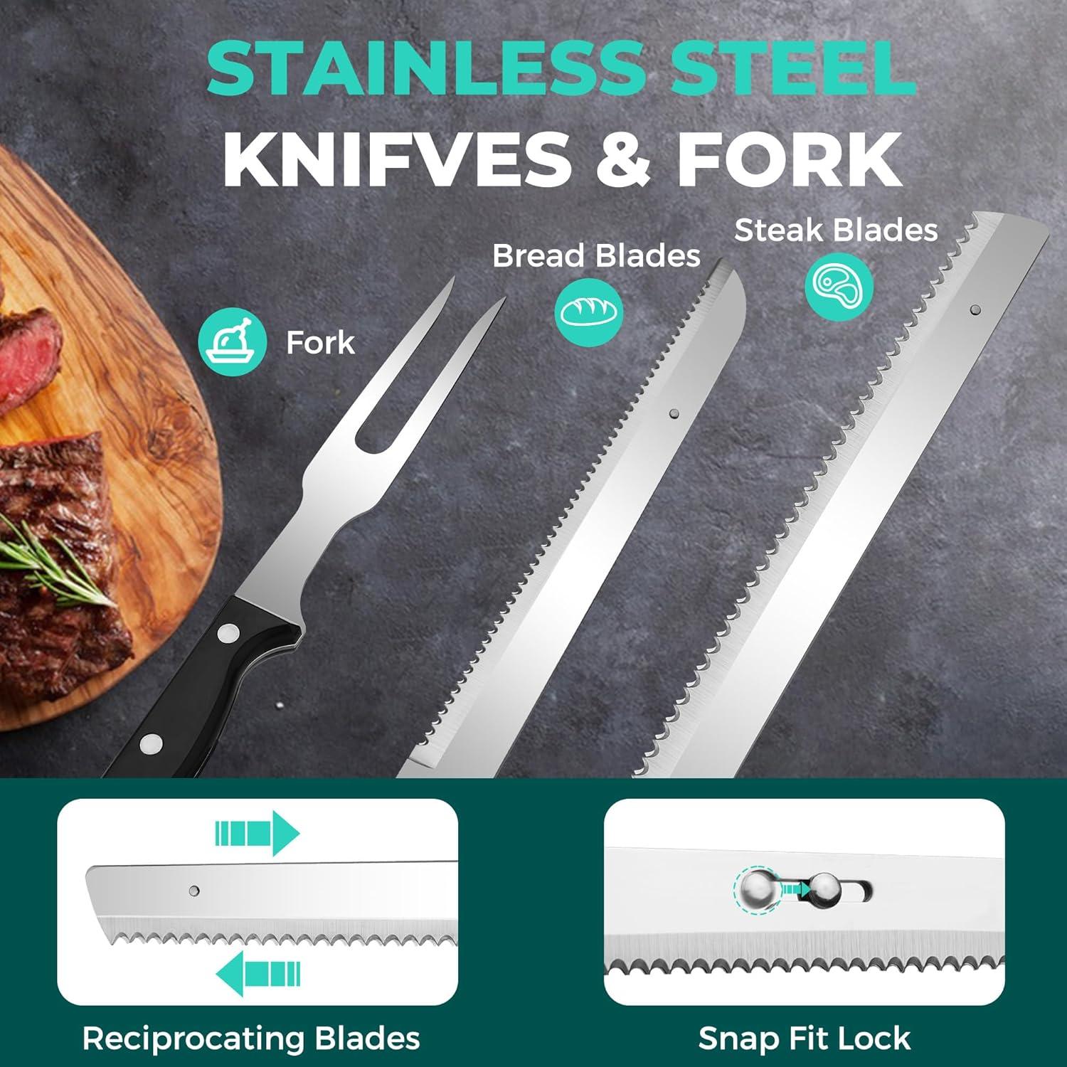 Cuchillo eléctrico inalámbrico HAUSHOF 8V con estuche