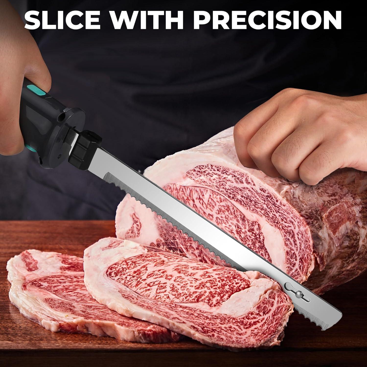 Cuchillo eléctrico inalámbrico HAUSHOF 8V con estuche