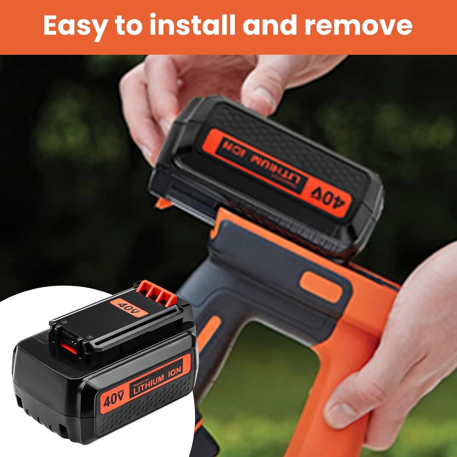 Pack 2 Baterías 3000mAh 40V y Cargador Black and Decker