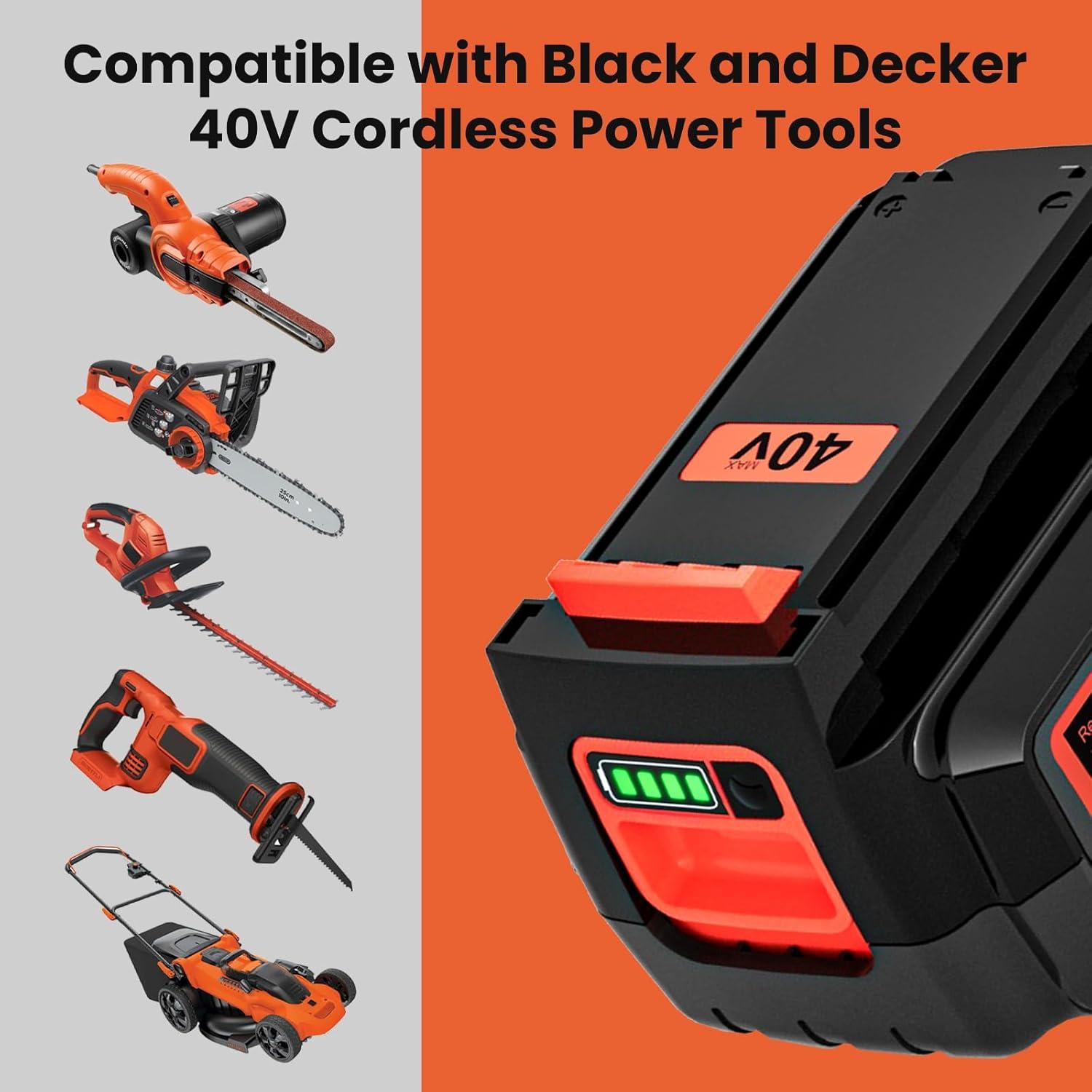 Pack 2 Baterías 3000mAh 40V y Cargador Black and Decker