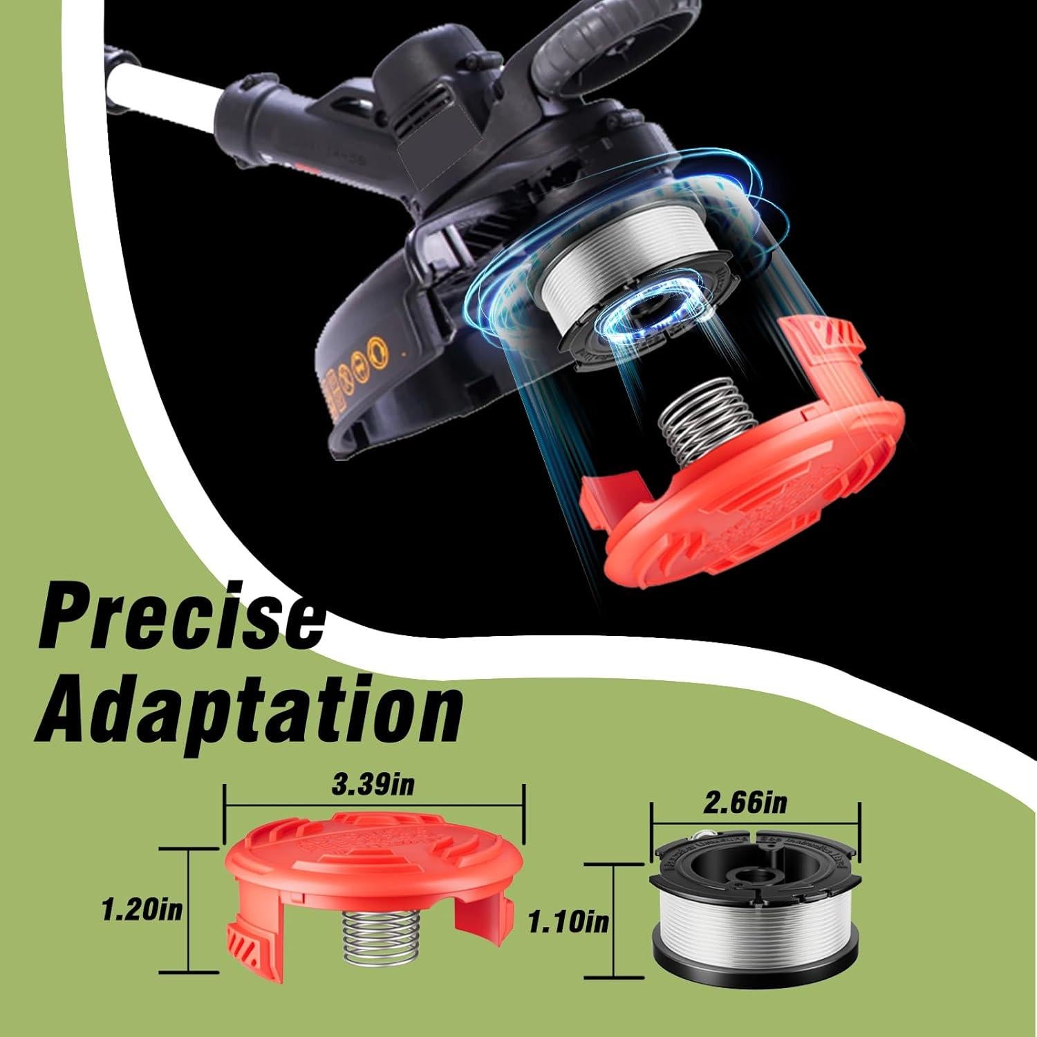 7 Carretes AF-100 Black and Decker + Tapa RC-100-P