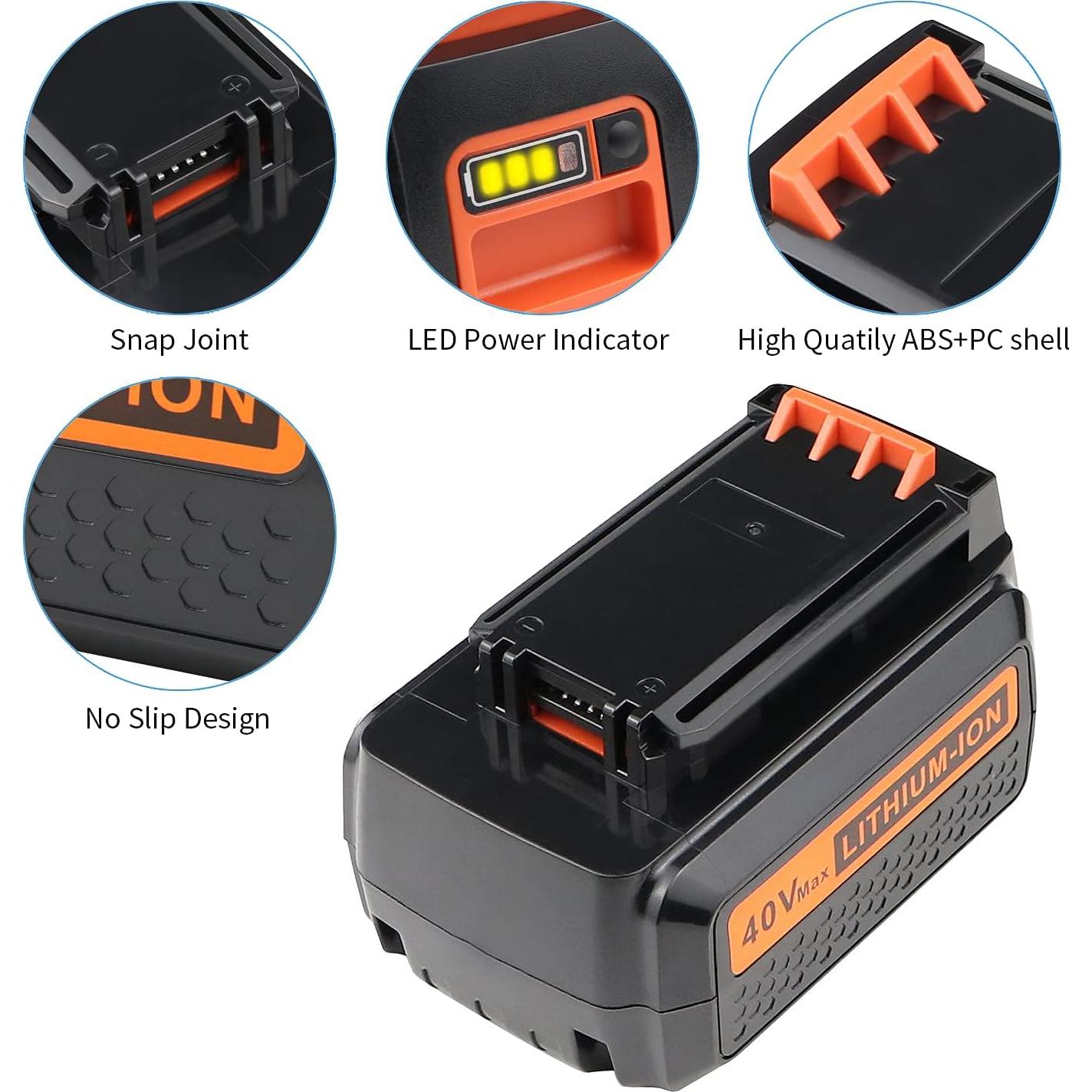 Batería de Litio 40V Powerost LBX2040 Compatible Black & Decker