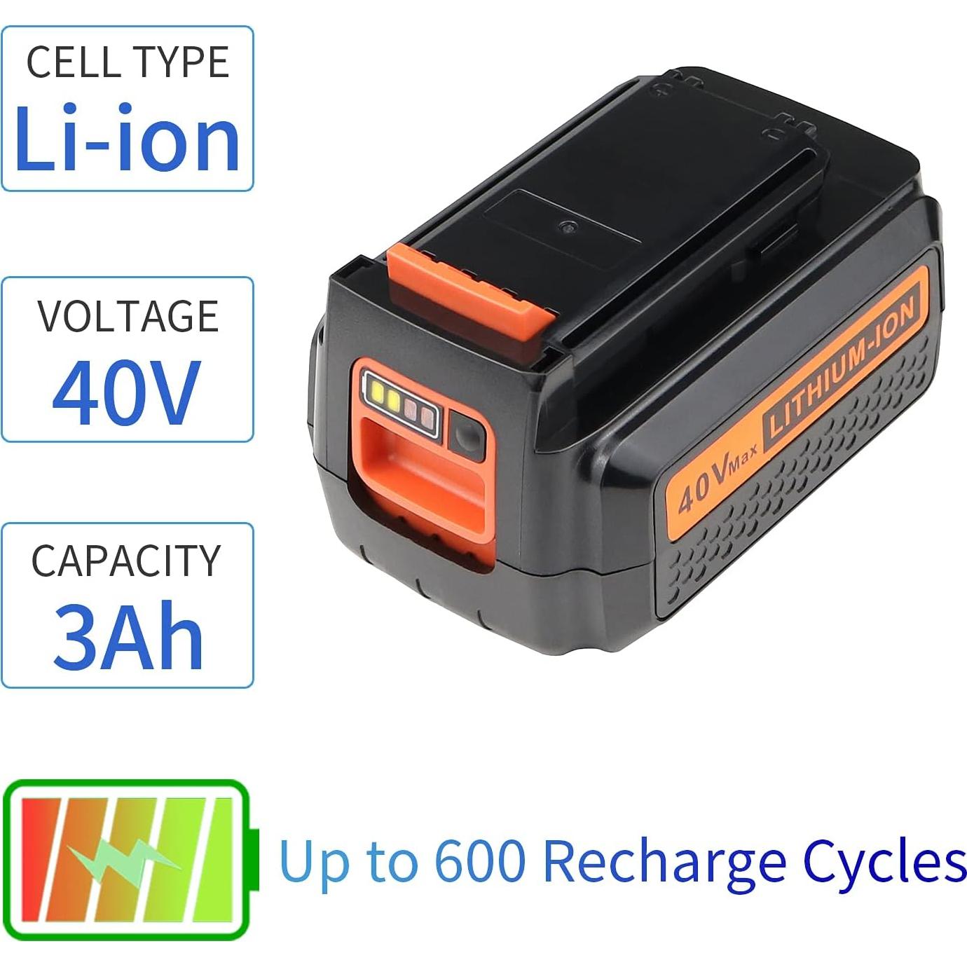 Batería de Litio 40V Powerost LBX2040 Compatible Black & Decker