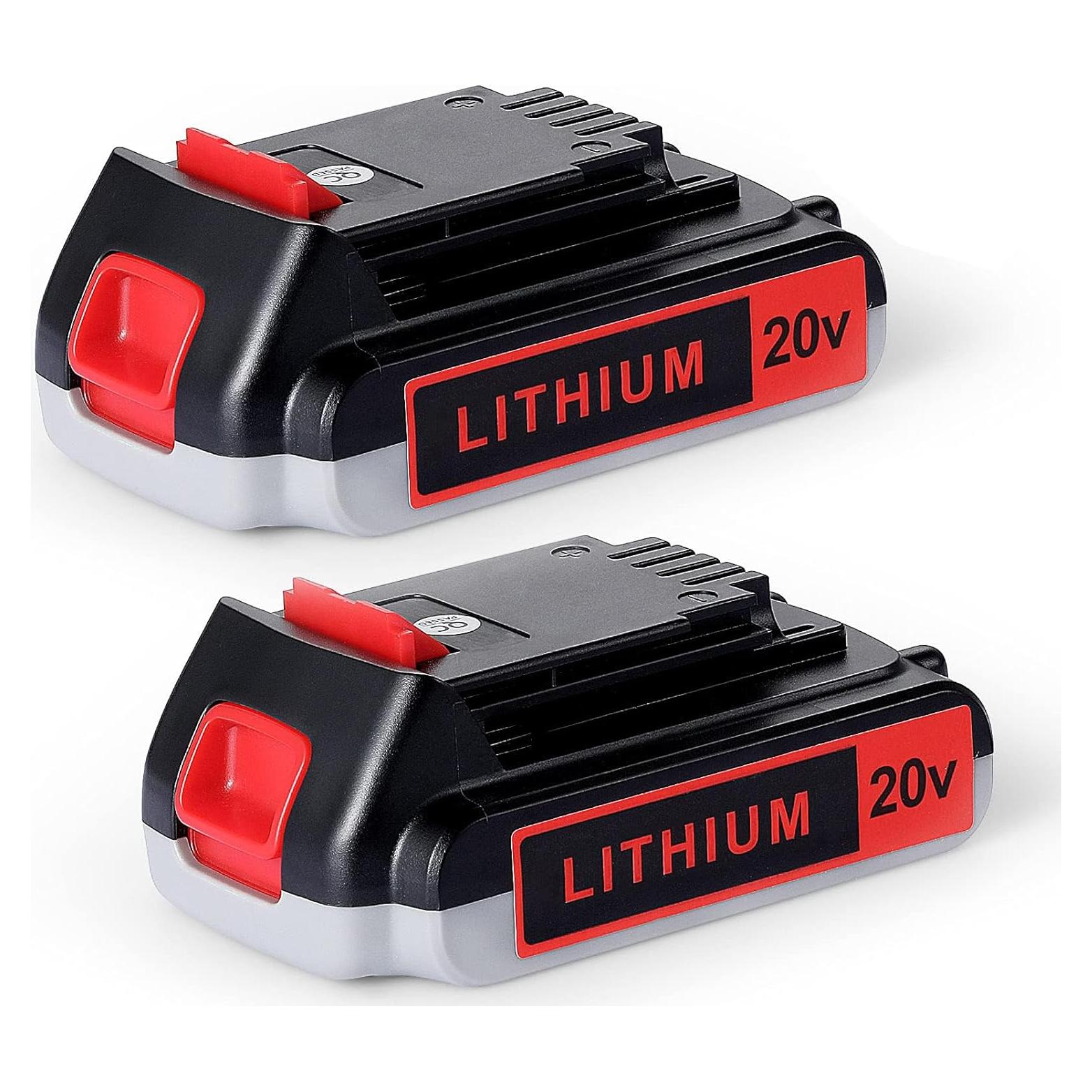 Batería de Reemplazo 20V 3000mAh para Black & Decker - 2 Paquetes