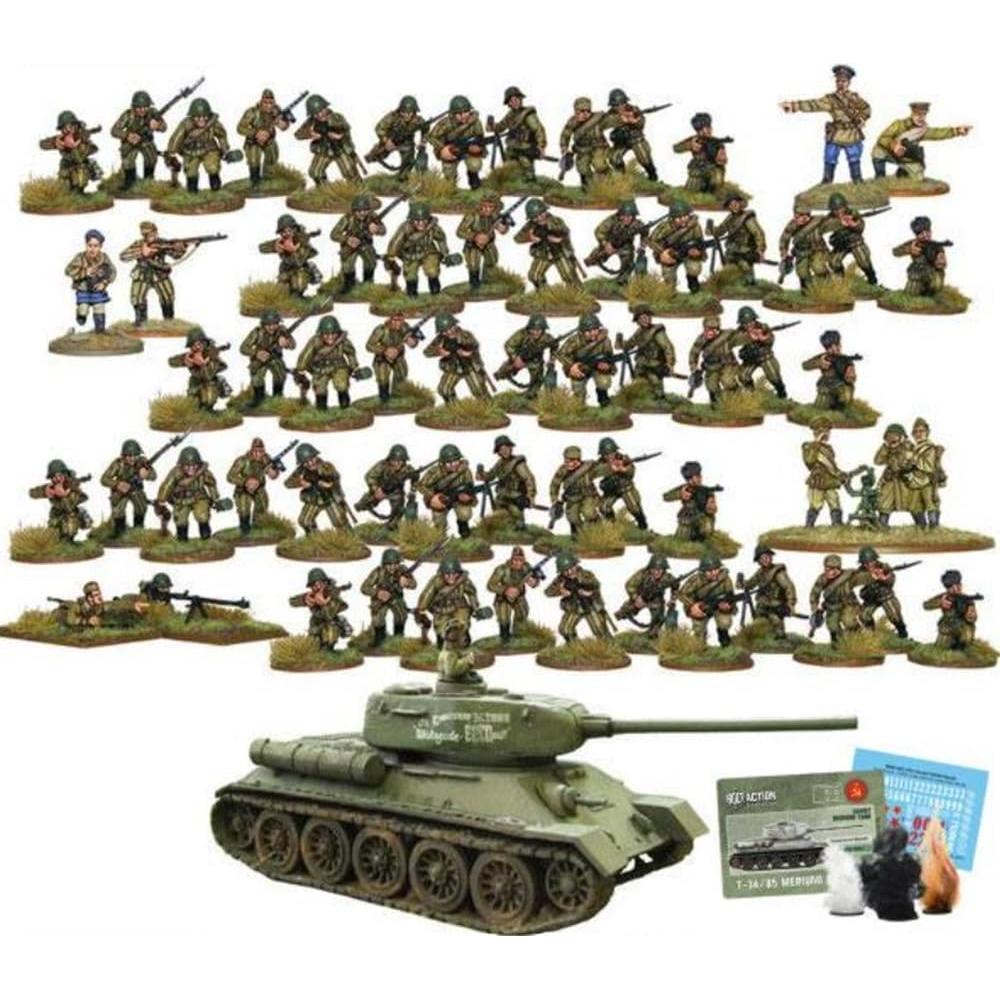 Paquete Inicio Ejército Soviético Warlord 1 Tanque y Mortero