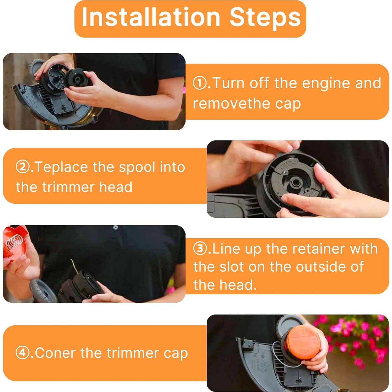 Cuerda de Desmalezadora RISELION AF-100 30 pies 8 Carretes