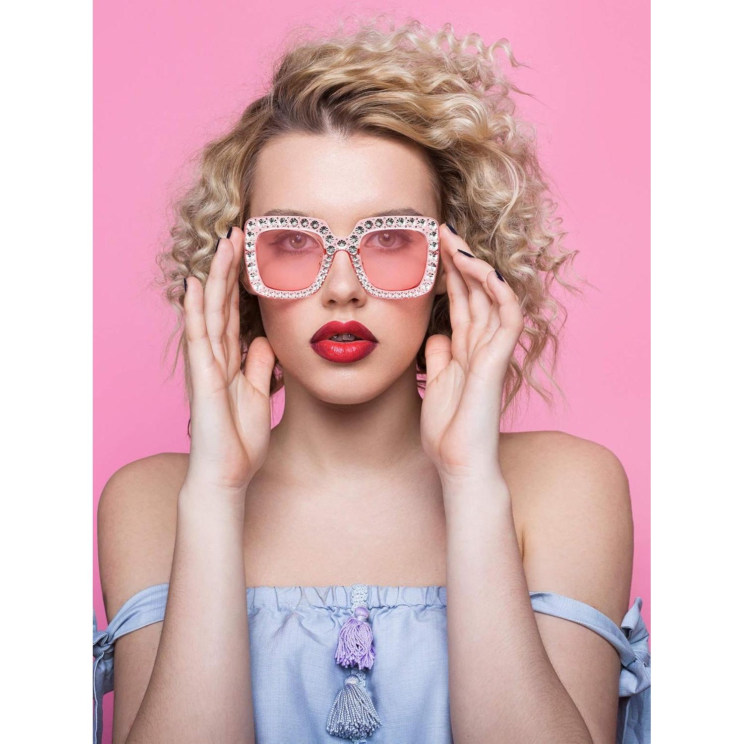 Gafas de sol cuadradas grandes Frienda 3 Pcs para mujeres