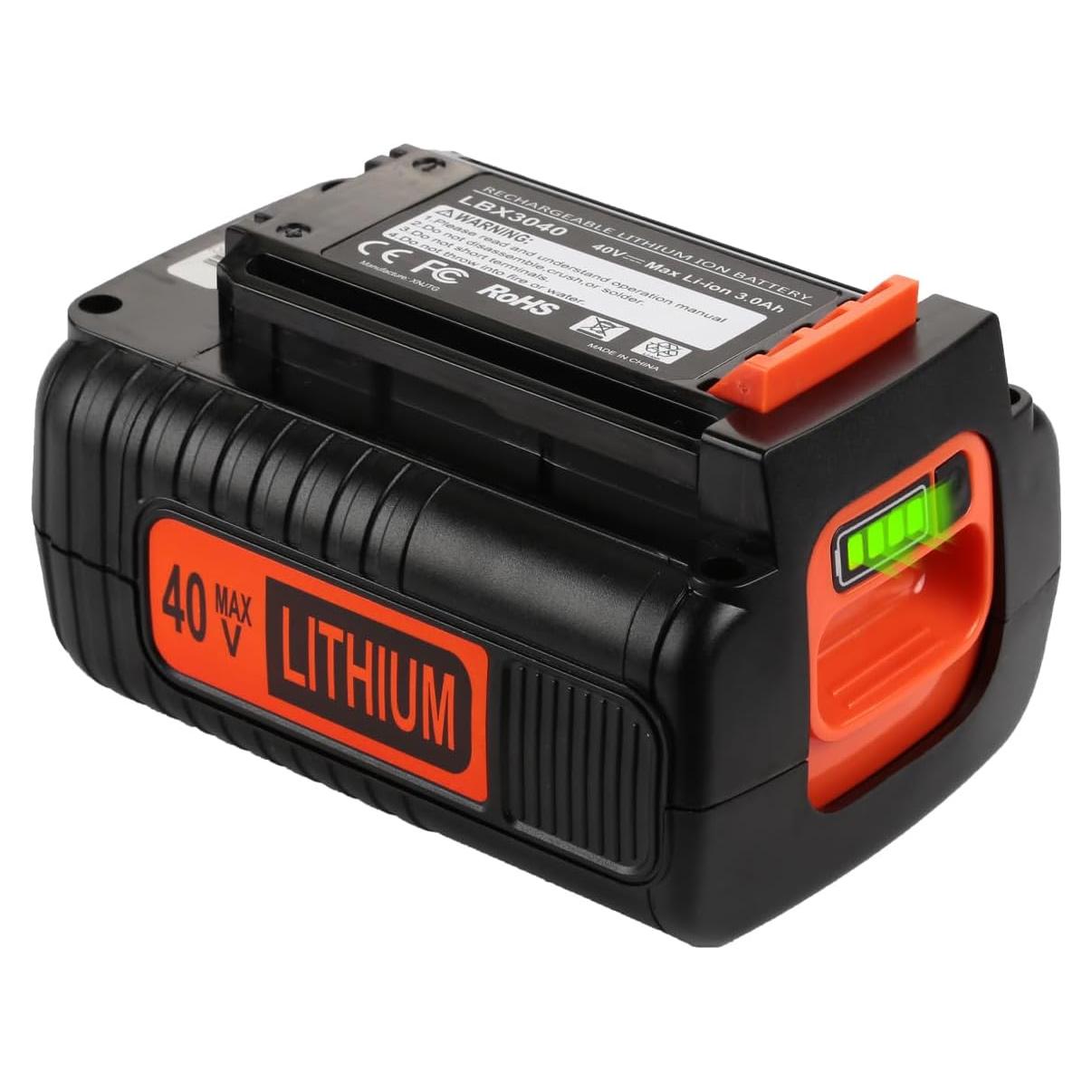 Batería de Litio 40V Max Energup 3Ah para Black+Decker