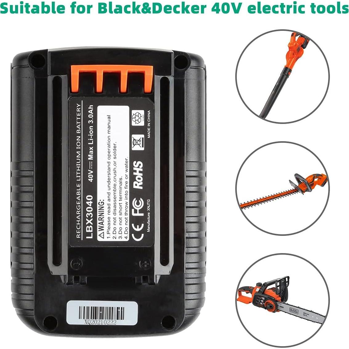 Batería de Litio 40V Max Energup 3Ah para Black+Decker