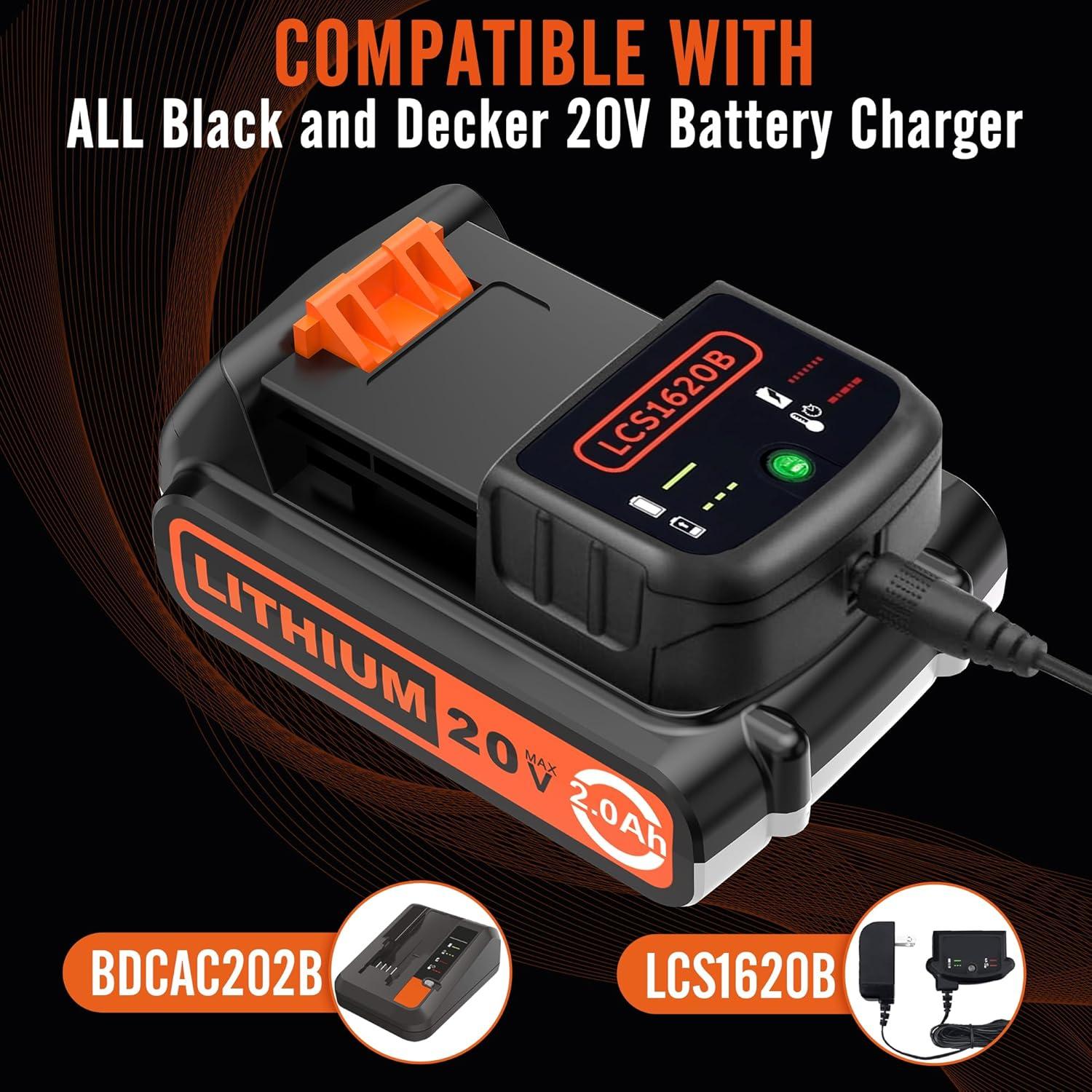 Batería de Litio 20V 2.0Ah Black and Decker Compatible