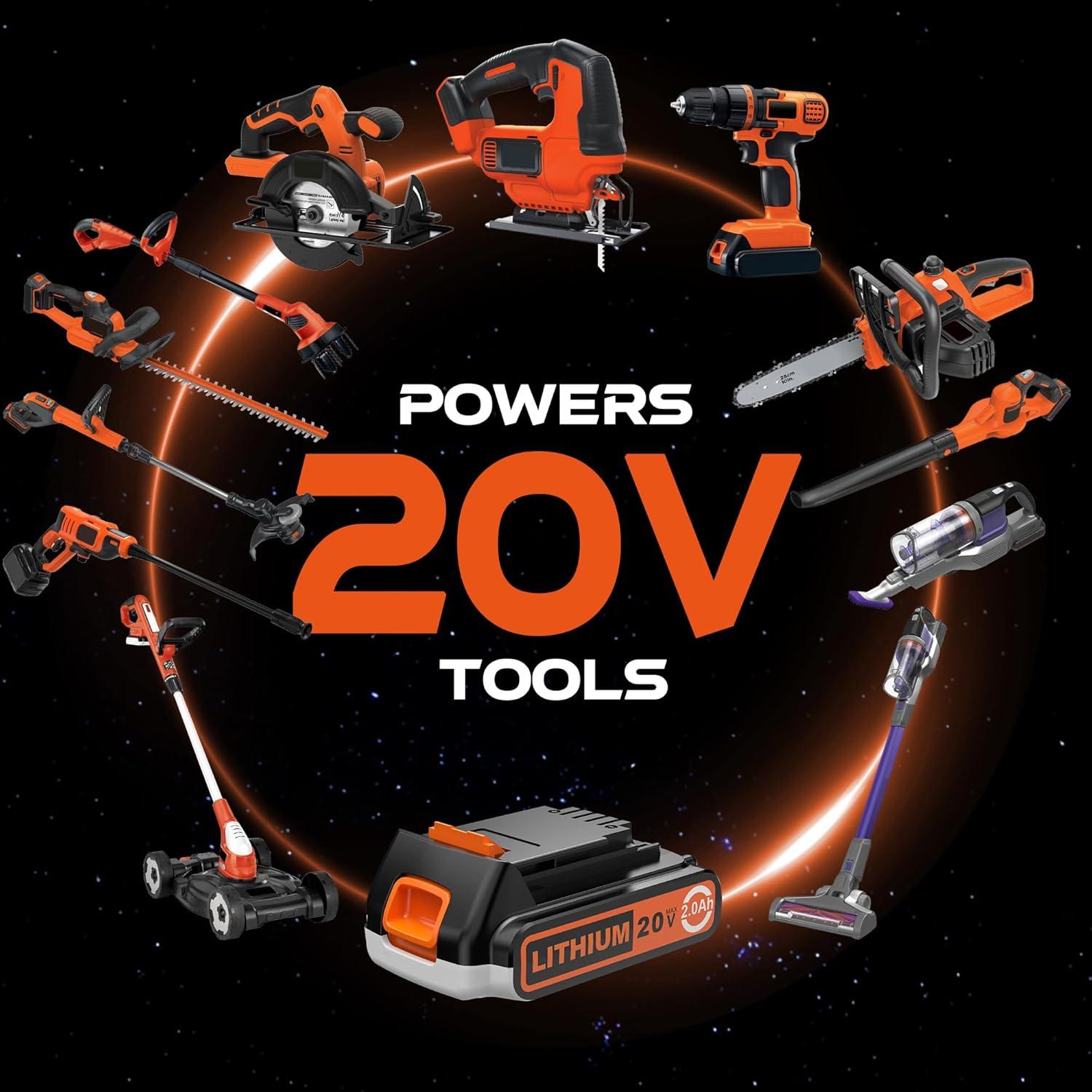 Batería de Litio 20V 2.0Ah Black and Decker Compatible