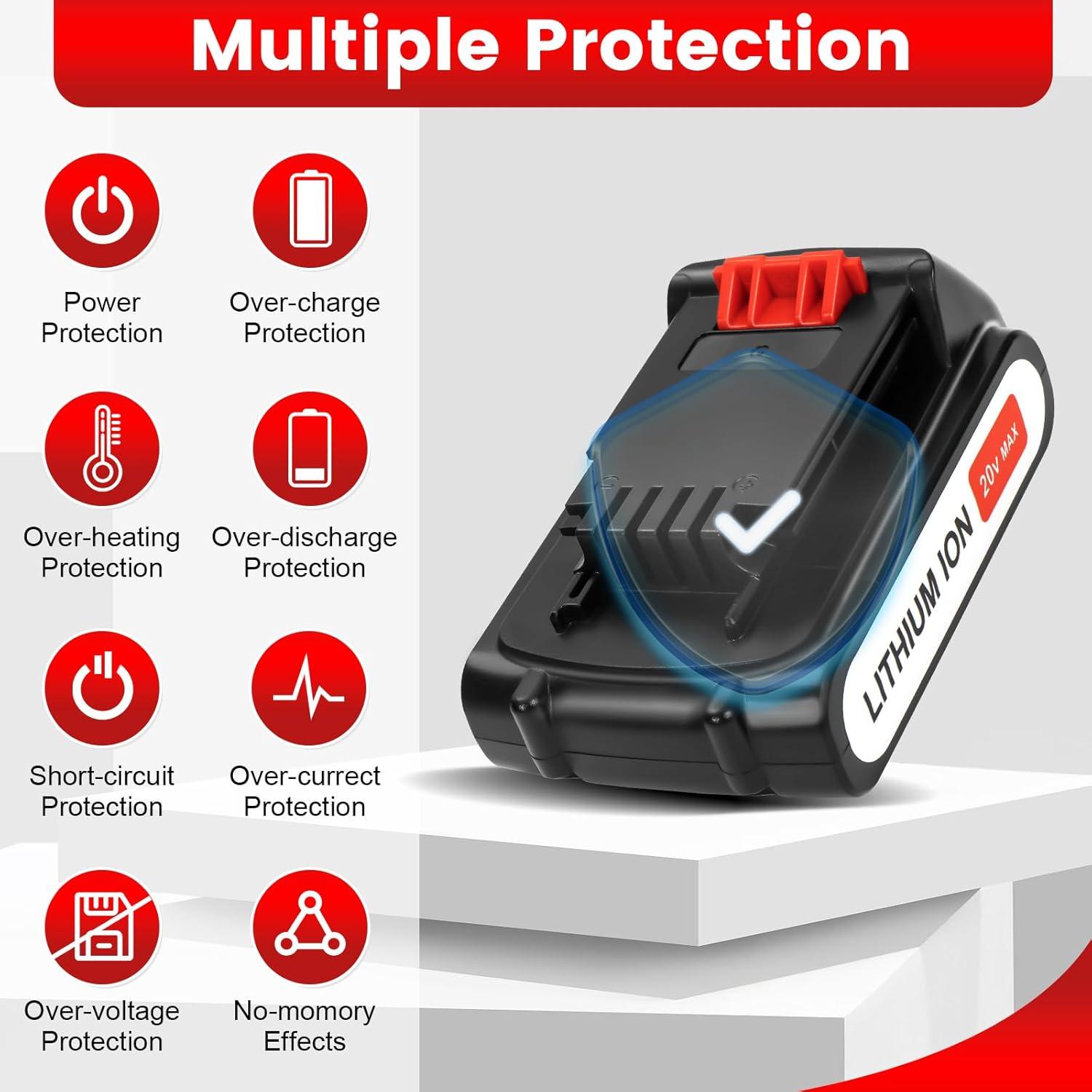 Batería de Ión de Litio 20V 3000mAh Black & Decker LBXR20