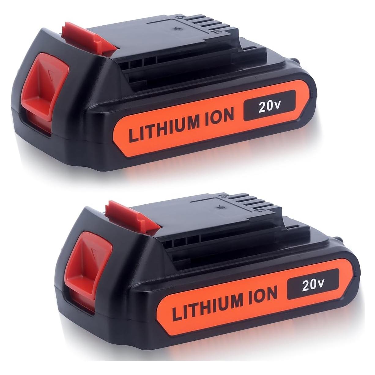 Baterías de Litio 20V Black & Decker LBXR20 - Paquete de 2