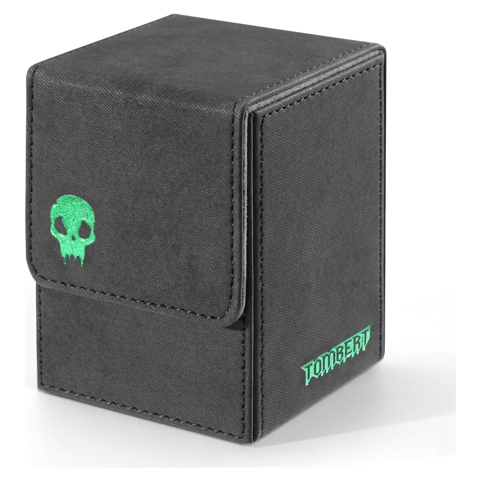 Caja de Barajas Tombert Verde y Negro para TCG - 150 Cartas