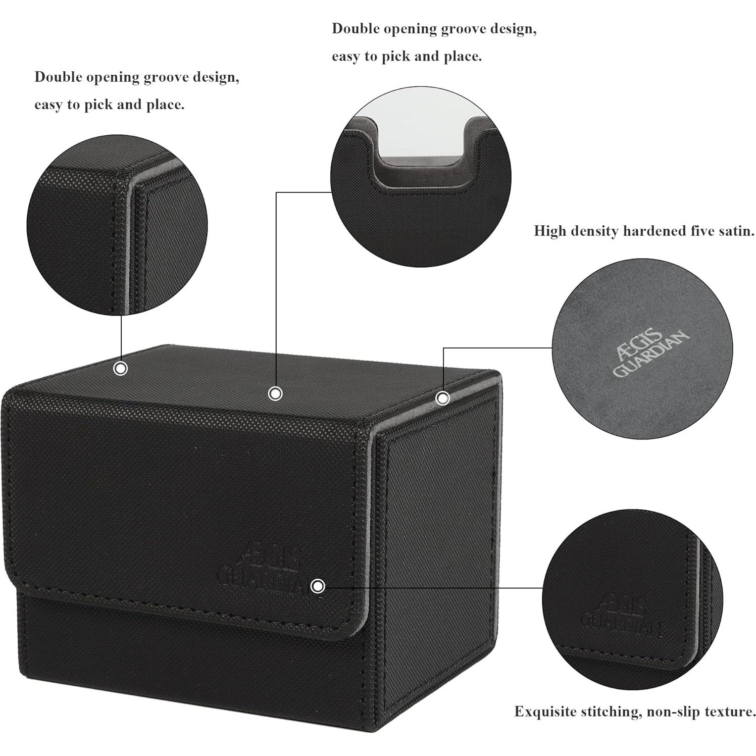 Caja de Cartas GIS GUARDIAN para MTG, 120+ cartas, Cuero