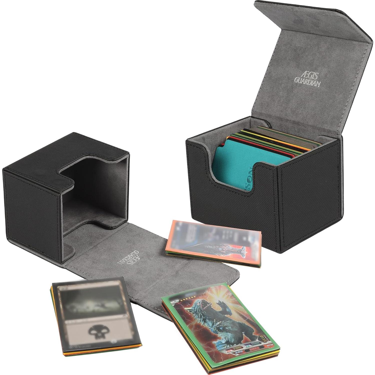 Caja de Cartas GIS GUARDIAN para MTG, 120+ cartas, Cuero