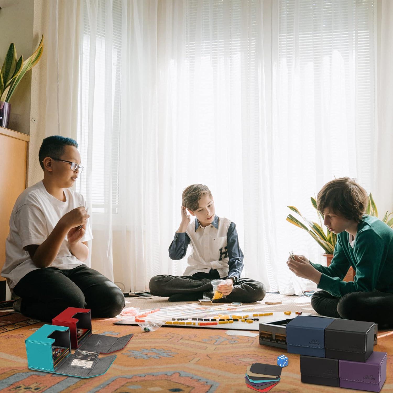 Caja de Cartas GIS GUARDIAN para MTG, 120+ cartas, Cuero