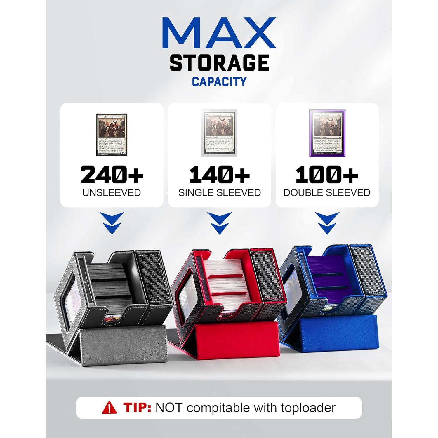 Caja de Mazo ZLCA MTG Commander 100 Cartas Negro y Azul