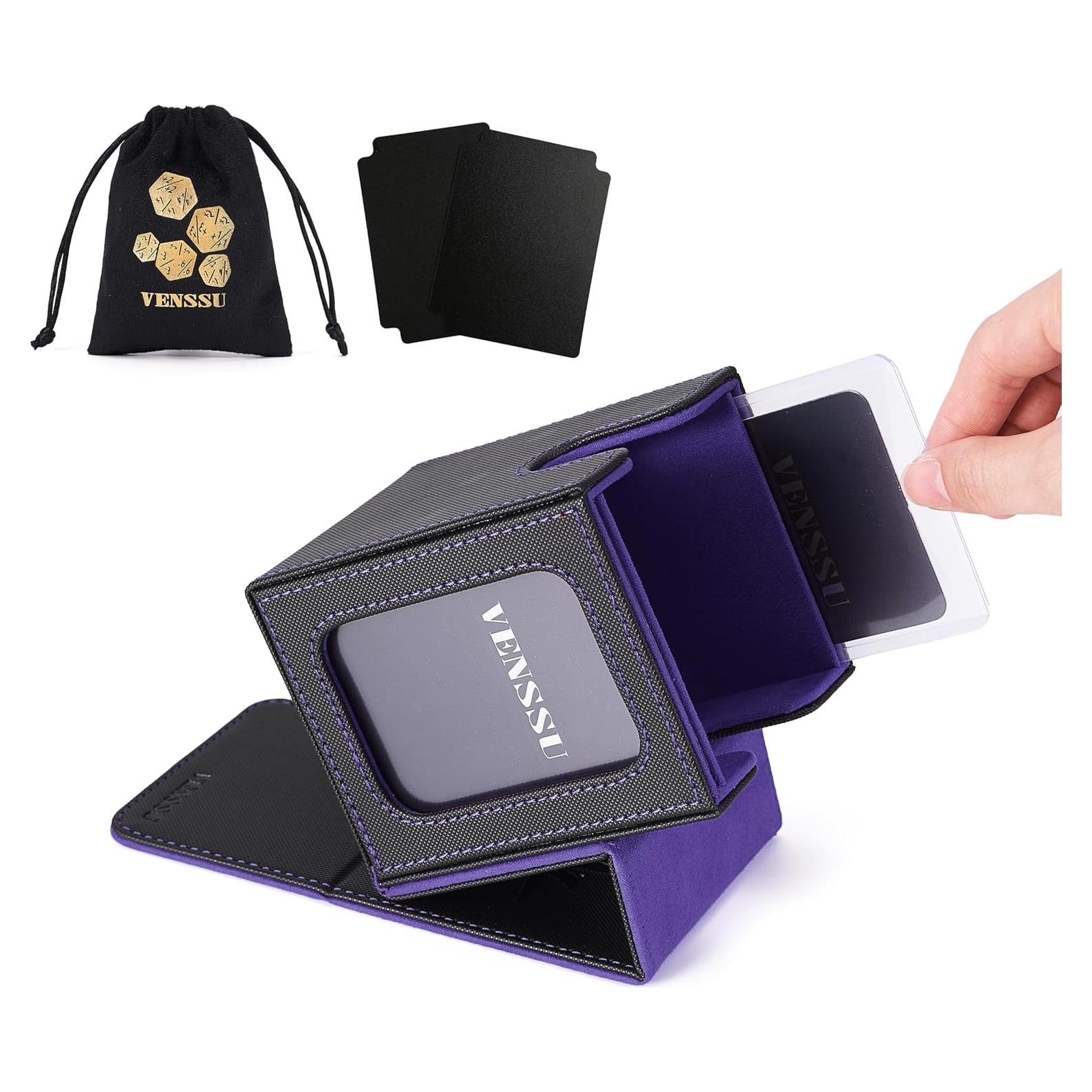 Caja de Cartas Venssu T331 para 100 Cartas con Ventanas