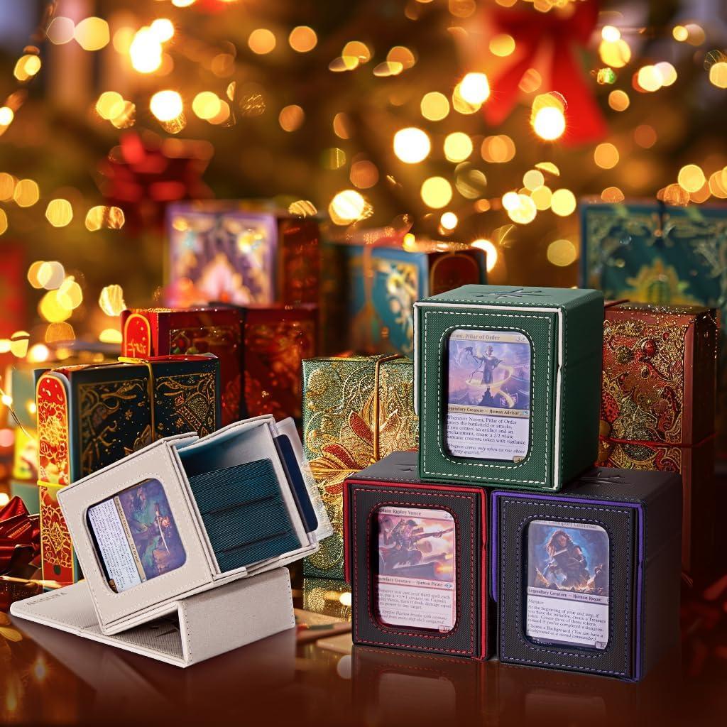 Caja de Cartas Venssu T331 para 100 Cartas con Ventanas