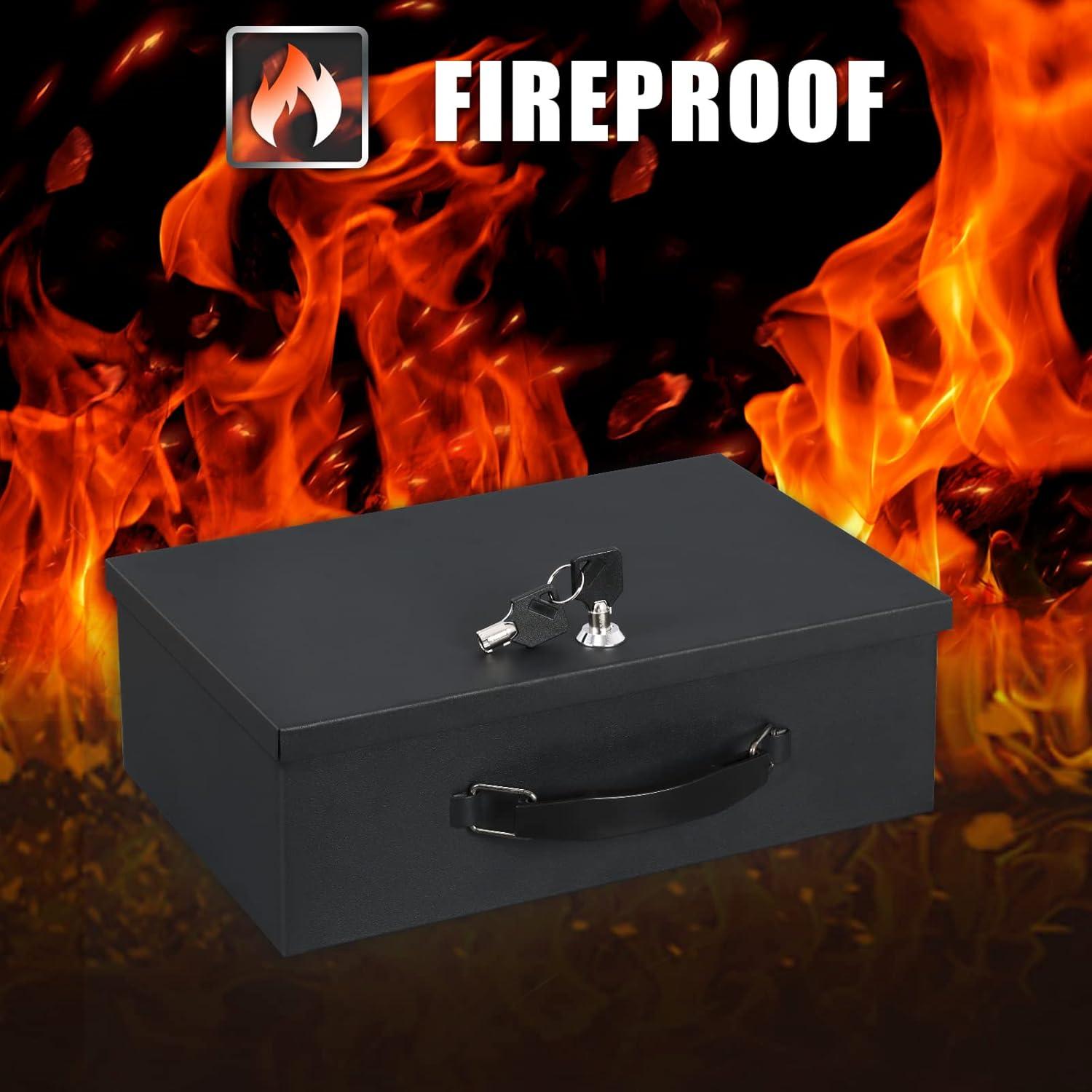Caja Fuerte Resistente al Fuego Xydled 32.5x21.6x11.4cm Negra