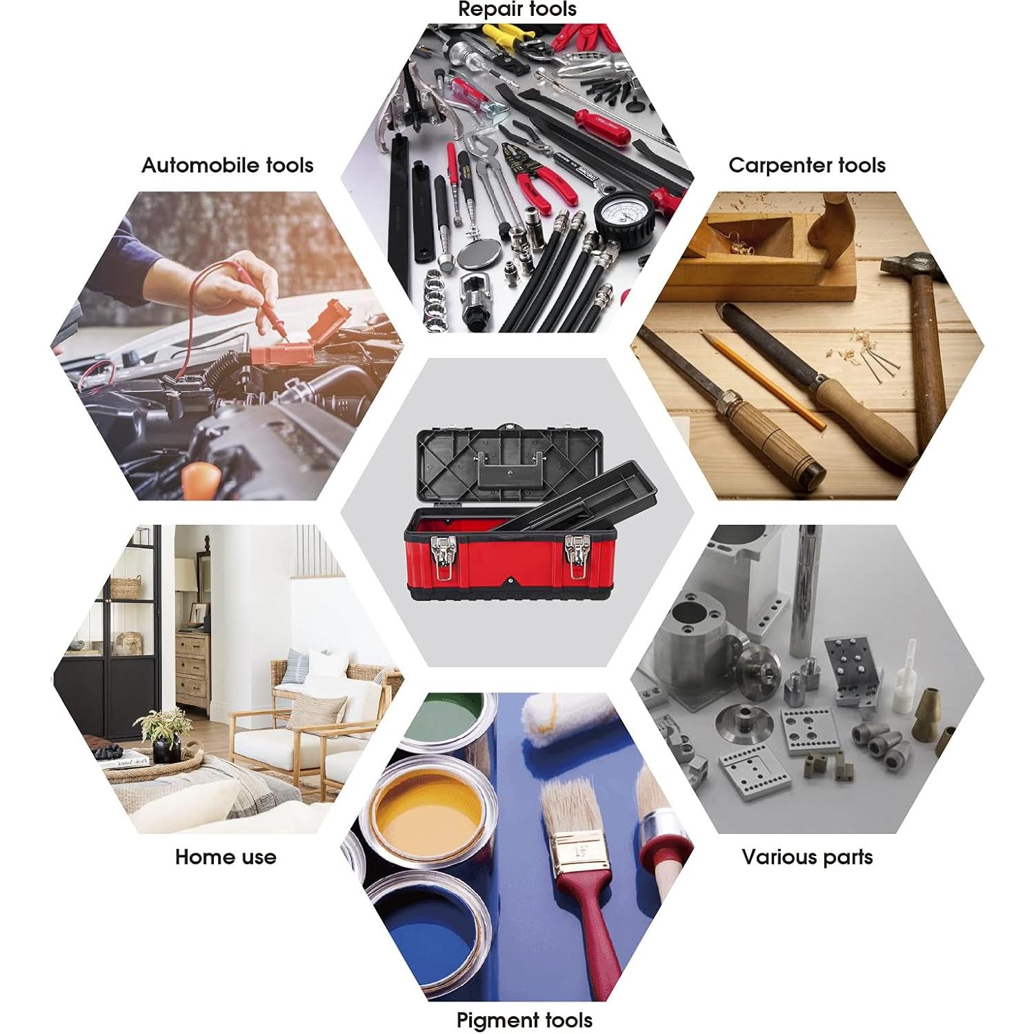 Caja de herramientas Jack Boss 39.37 cm acero y plástico