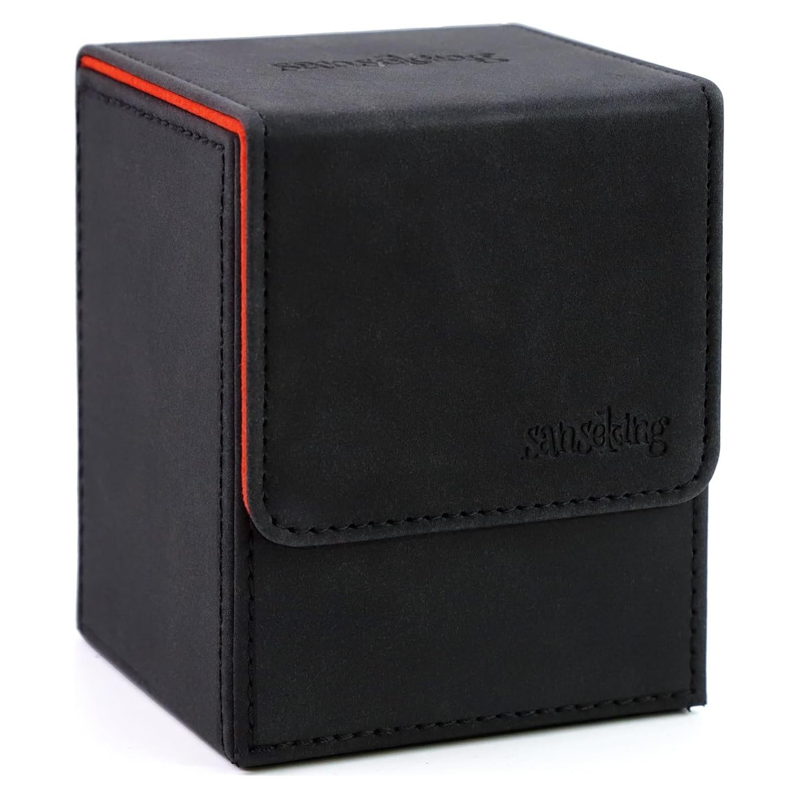 Caja de Barajas Sanseking Vertical para 100 Cartas TCG Negra