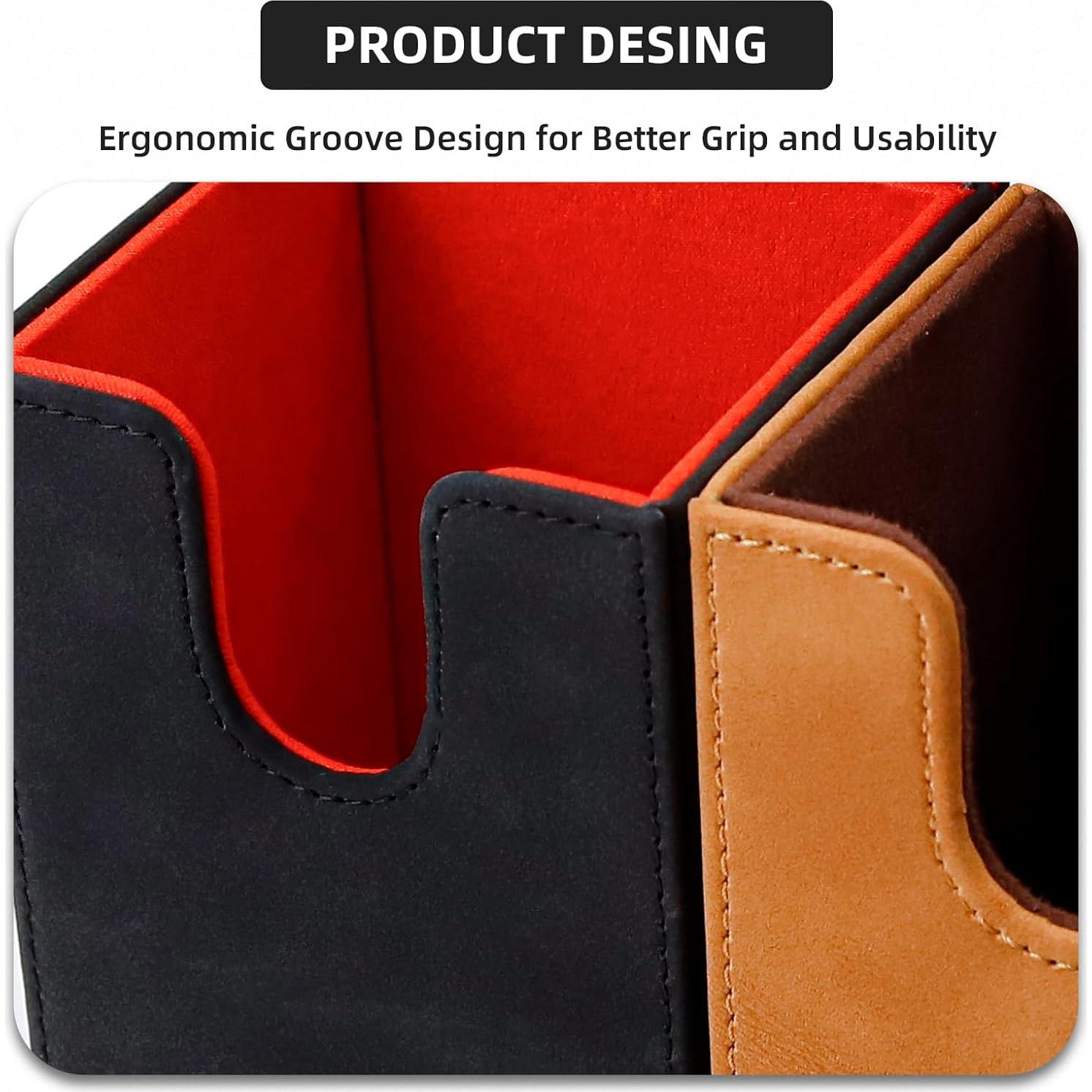 Caja de Barajas Sanseking Vertical para 100 Cartas TCG Negra