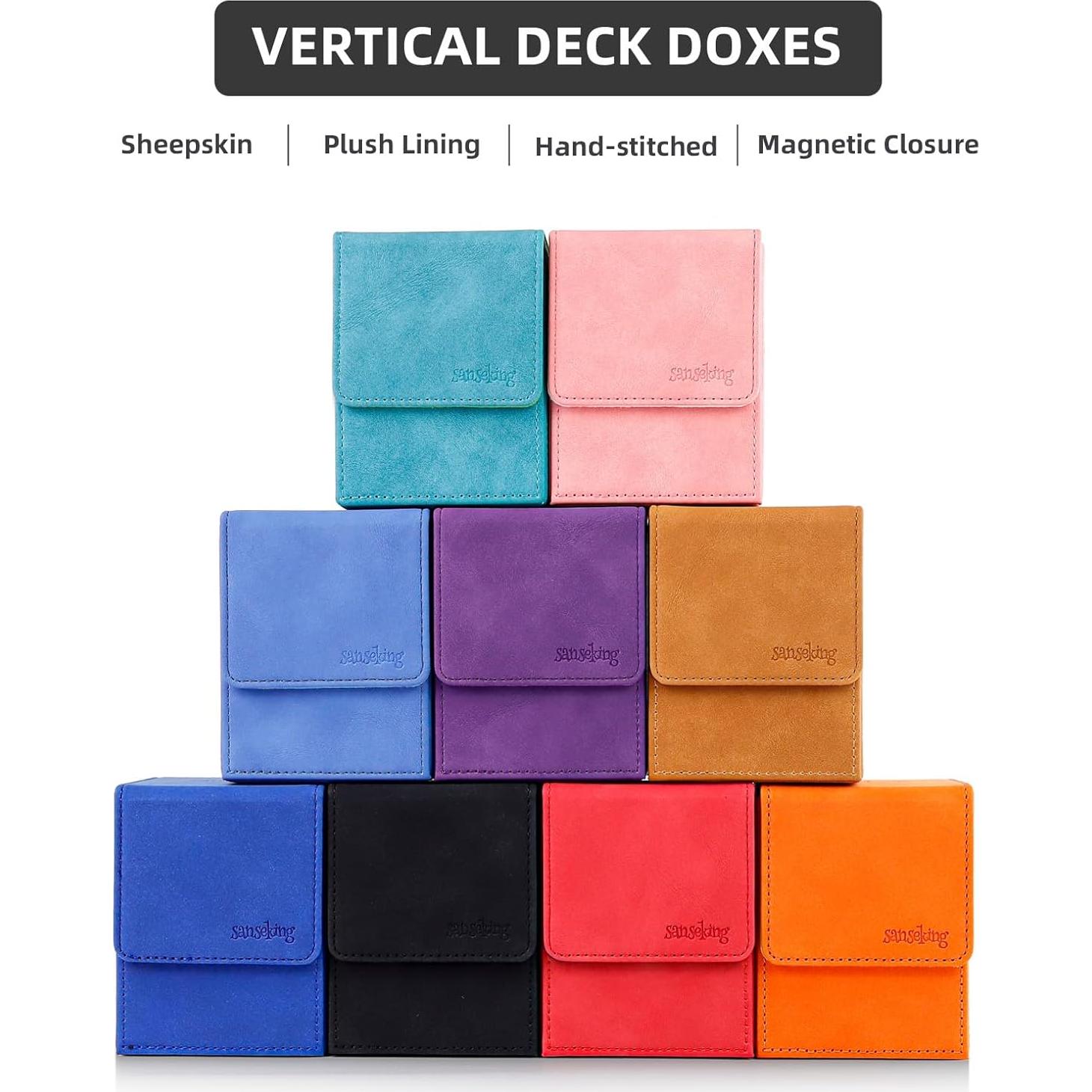 Caja de Barajas Sanseking Vertical para 100 Cartas TCG Negra