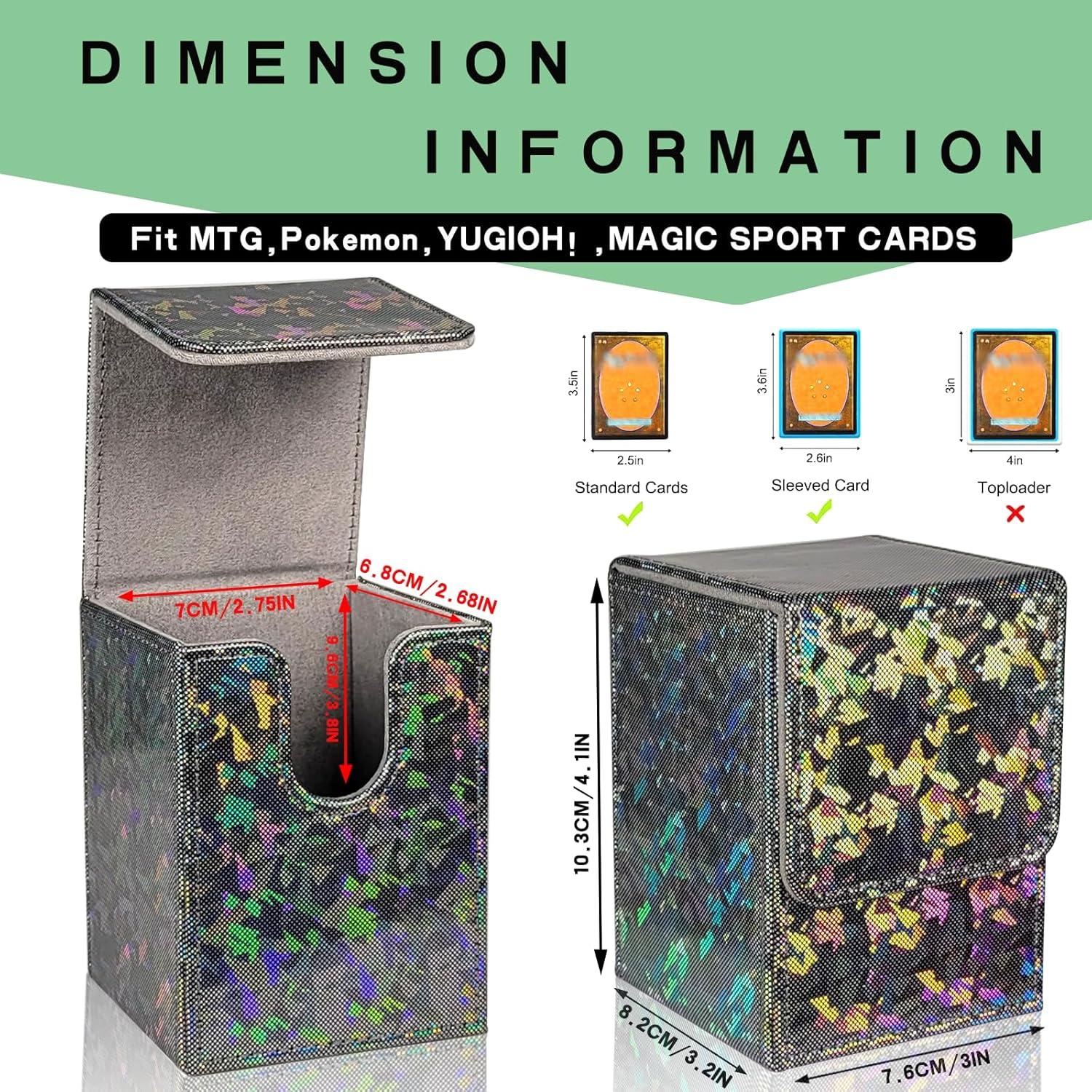 Caja de Barajas Dmoicols Negra Brillante para 100+ Cartas